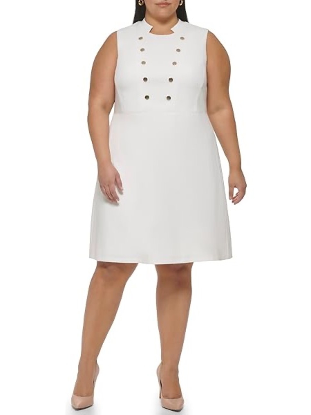 Tommy Hilfiger Ivory Sleeveless Dress